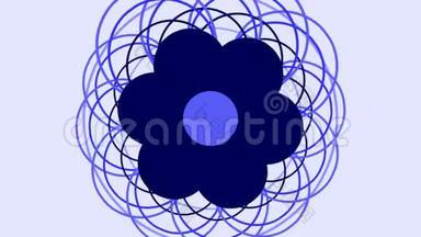 蓝色<strong>花朵</strong>的<strong>开放</strong>。 疯狂的抽象的彩色分形花
